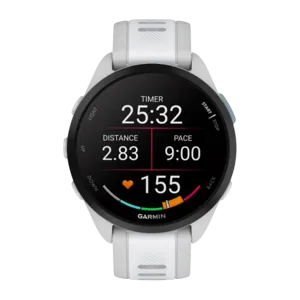 Спортивные часы Garmin Forerunner 165 Music, силиконовый ремешок цвета «туманный серый»/«Уайтстоун»